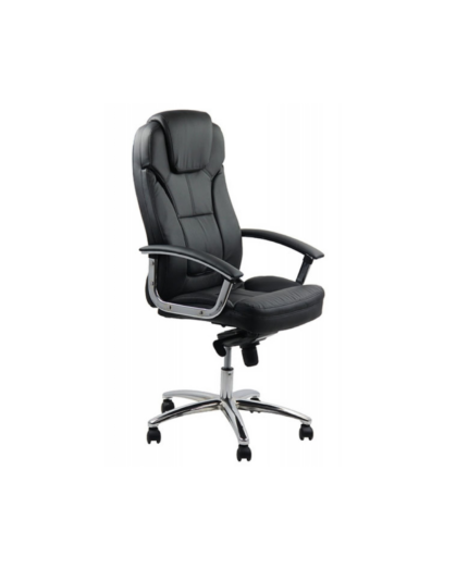 Scaun de birou directorial 30.11.51, mecanism multiblock, spătar și șezut poliuretan, brate oțel tapițate