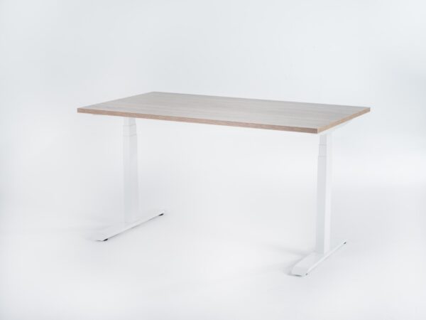 Birou reglabil Viva Smart 20 cadru alb blat robson