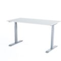 Birou reglabil Viva Smart 20 cadru gri blat alb