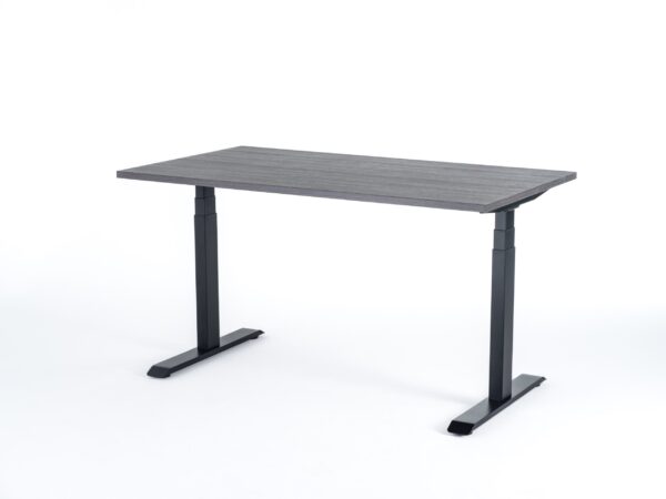 Birou reglabil Viva Smart 20 cadru negru blat logan