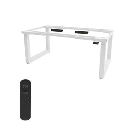 cadru de birou cu 4 motoare Viva titan Pro, culoare alb, cu telecomanda