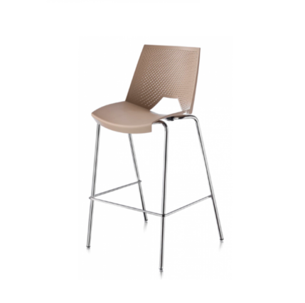 Scaun de BAR 30.15.27, spătar perforat, piciorușe oțel